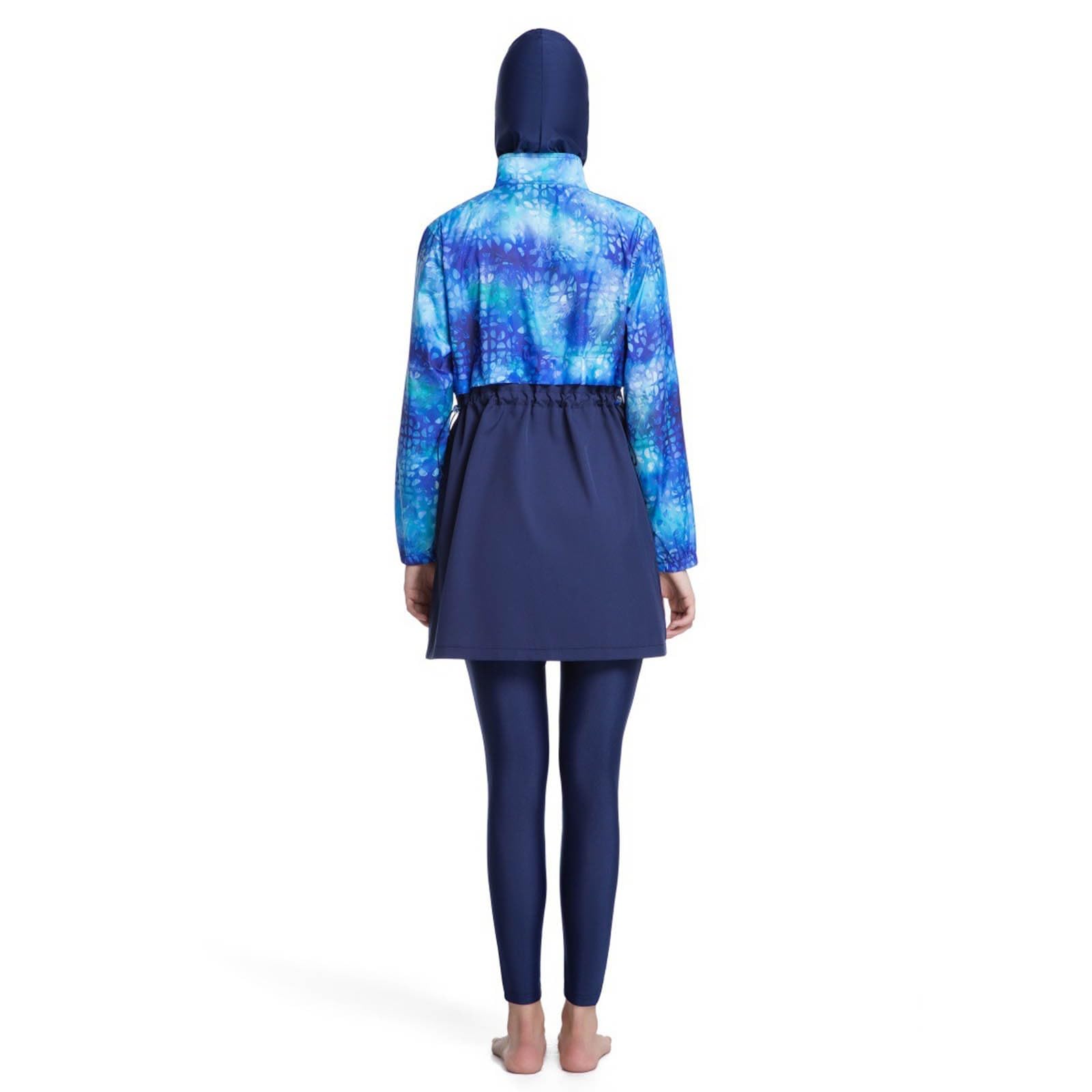 Burkini Damen: Muslimische Badeanzug Sonnenschutz Slim Fit Große Größe Schwimmanzug Badebekleidung Push Up Bauchweg Swim Suit Swimsuits for Women Shape Bademode Badeanzüge