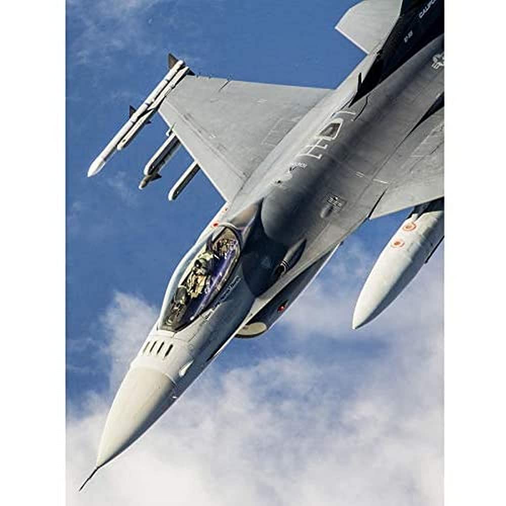 Military USA USAF F-16 Fighting Falcon Fighter Jet Photo Unframed Wall Art Print Poster Home Decor Premium