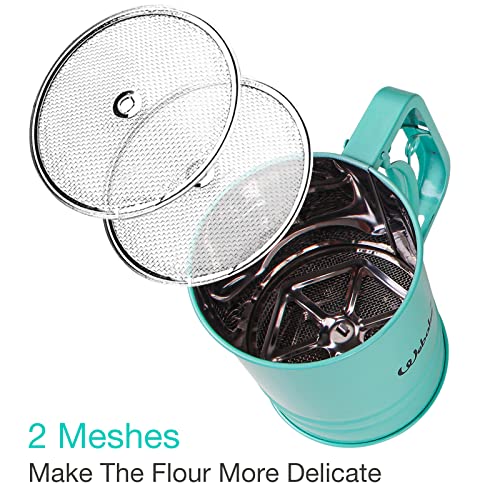 image for Webake Flour Sifter for Baking Stainless Steel One-handed Small Flour 