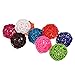Keersi 10pcs Rattan Balls Bird Toy Part DIY Accessories Making Toy for Parrot Budgie Parakeet Cockatiel Conure Lovebird Finch Macaw African Grey Cockatoo Amazon Cage Part Random Color (3cm/ 1.18'')