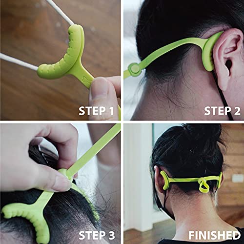 Image of BONE Mask Tie (3 Packs), Face Mask Holder, Adjustable & Skin-Friendly Silicone Extender Strap, Ear Savers for Kids & Adults