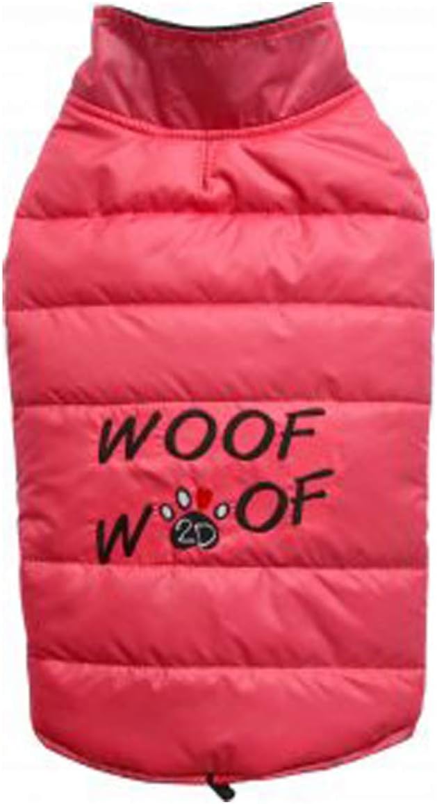 DoggydollyWinter dog vest Woof pink