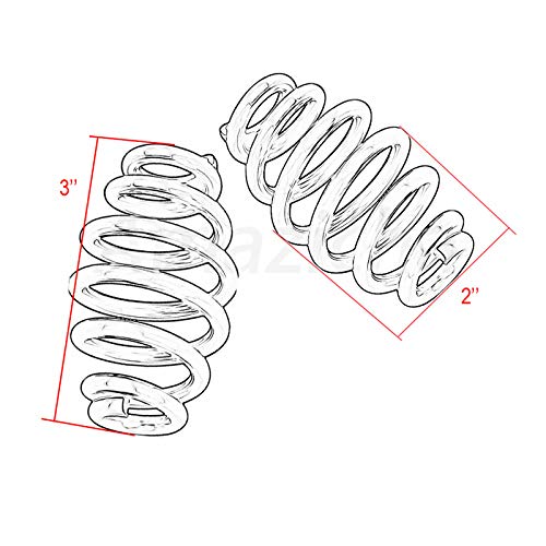 Image of Amazicha Motorcycle Bobber Seat Springs 3 inch Chrome Barrel Motorcycle Solo Seat Springs compatible for Harley Honda Yamaha Kawasaki Suzuki Sportster Bobber Chopper(2pcs)