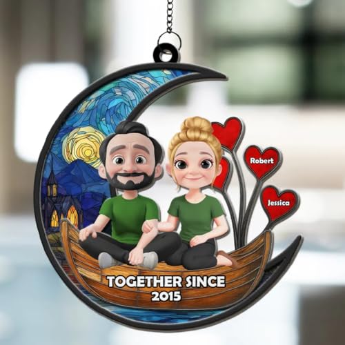 Personalized You And Me Forever Suncatcher – Custom Romantic Window Hanging Gift for Couples, Newlyweds, and Anniversaries - Image 3