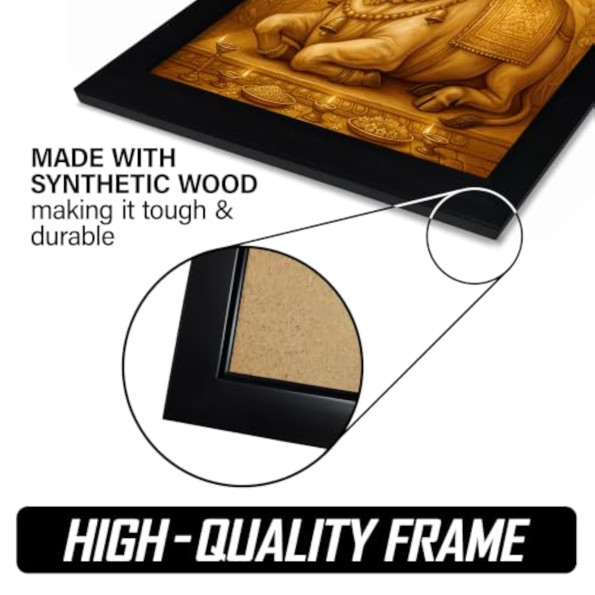 Spiritual God Wall Frame, A4 Size Black Frame