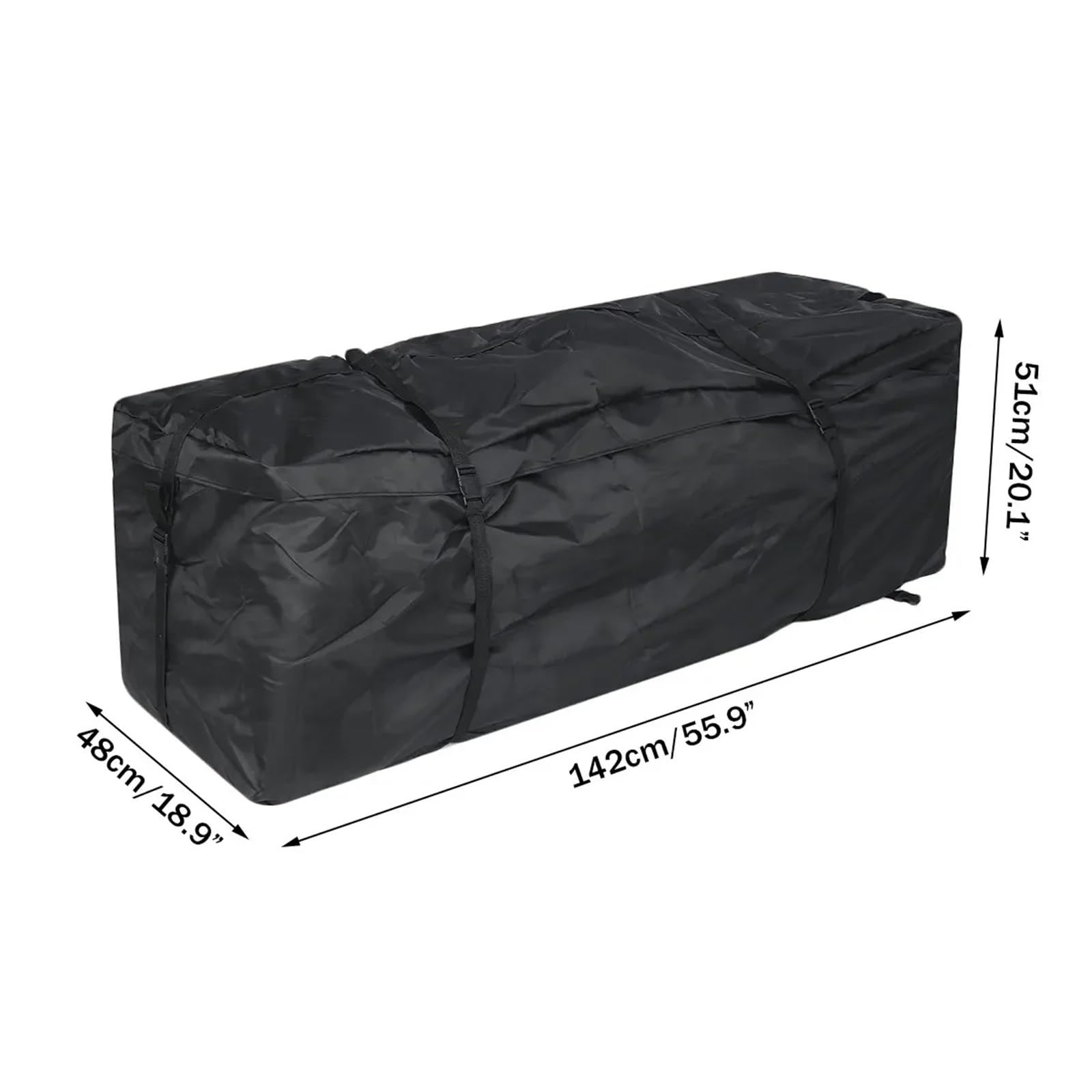 Cofre de Techo 142x48x51cm Car Roof Rack Waterproof Top Bag Cargo Box Luggage Carrier For Camper Van Storage