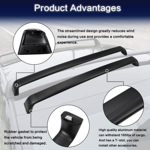 Aluminum Top Roof Rail Rack Cross Bar Crossbar Fits for Tesla Model 3 2017-2023