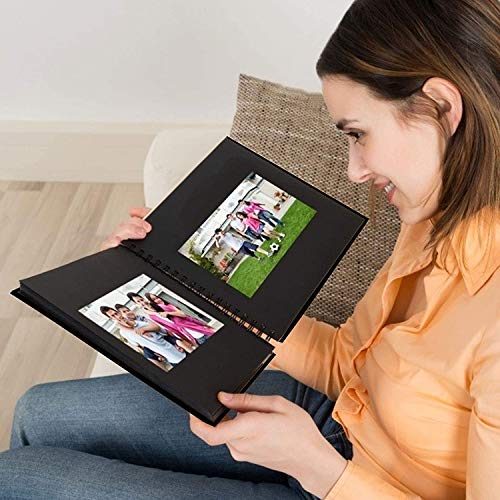 Yosemy Fotoalbum zum Selbstgestalten,80stk Scrapbook Schwarz Seiten Fotobuch 10 Metallic Stift 12 Fotoaufklebern 2… – Bild 8