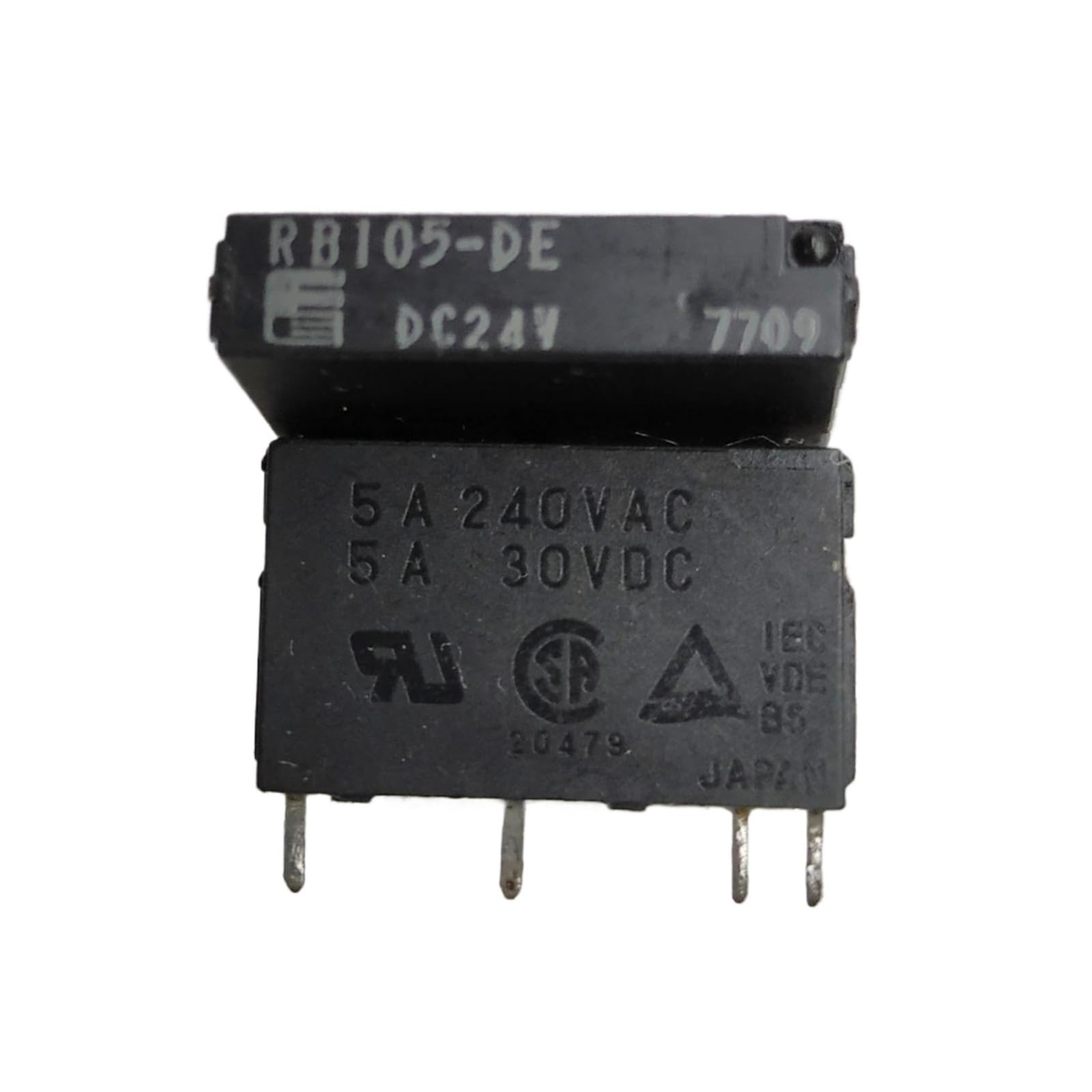 Relais RB105-DE 24VDC haute isolation 5A 240VAC commutation stable 4PIN - 2