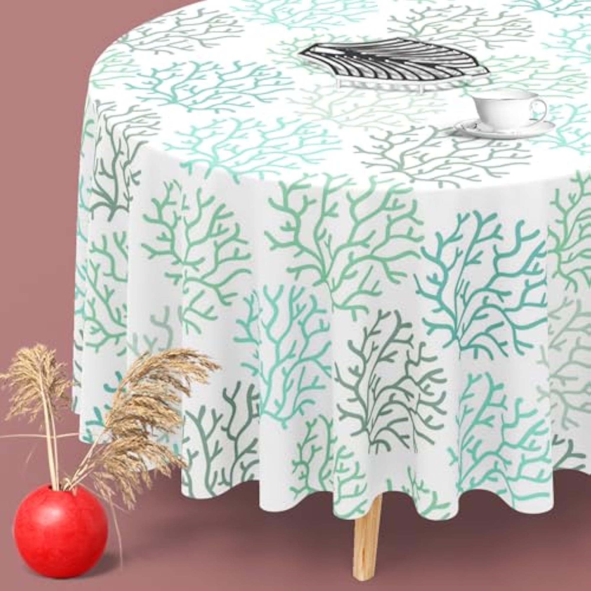 Spring Leaves D3 Table Cloth Cover for Dining & Center Table