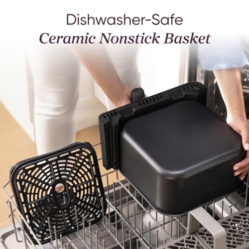 Image of Cosori Air Fryer 6.8-Qt, 12 One-Touch Functions, Dual Heating Elements for Even Cooking, Ceramic-Coated Nonstick Basket, Dishwasher-Safe, 1750W, Family Size for 4-6, Gray