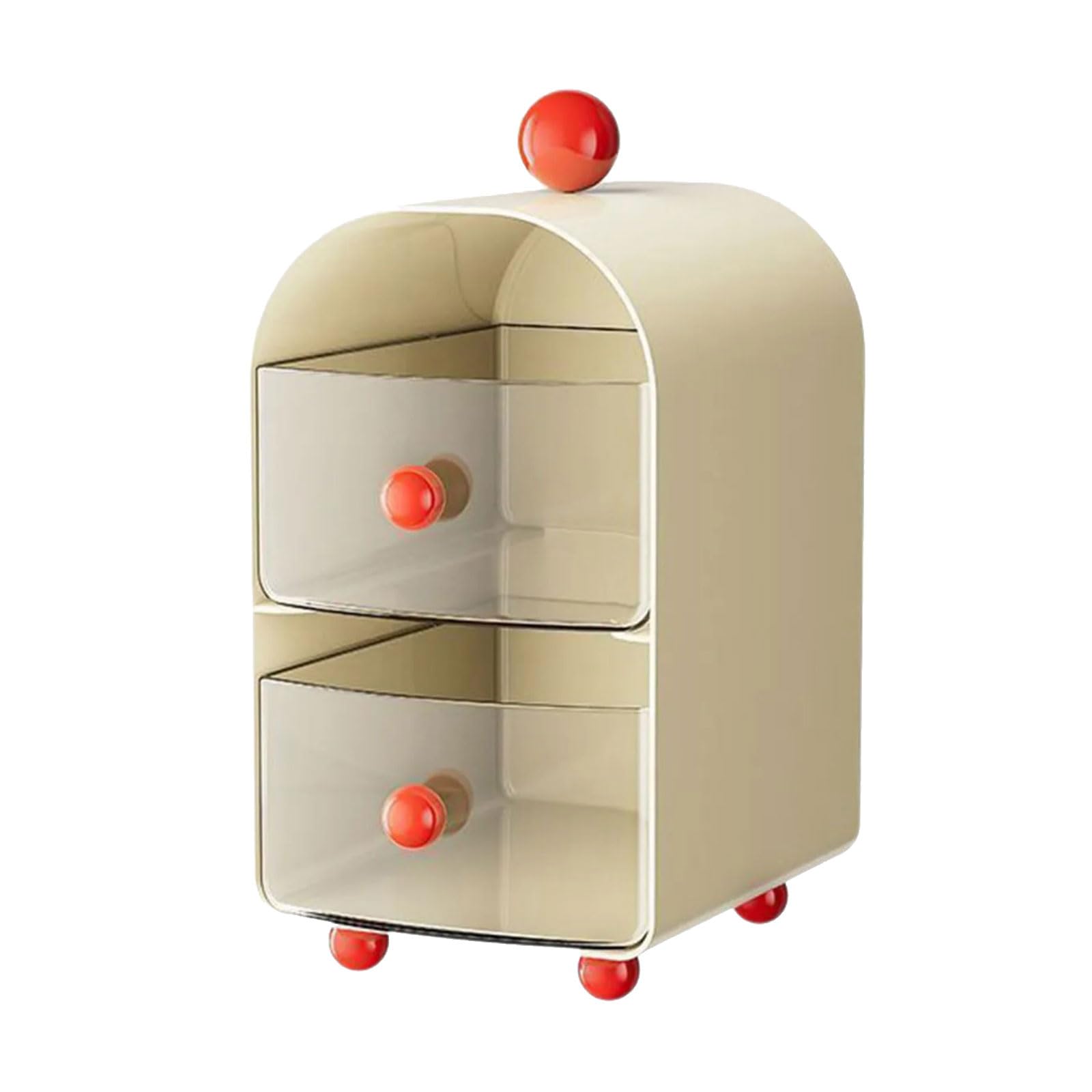Tkidplw White Stackable Coffee Tea Storage Drawer With Dividers Multipurpose Countertop For Office Drawer Storage Rack