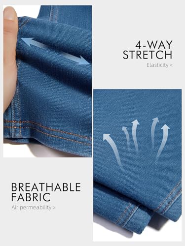 Haloumoning Girls Crossover Flare Jeans Stretchy Bootcut Yoga Pants Bell Bottoms with Pockets3