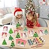 Qyeahkj 24 Sets Christmas Tree Party Favors Xmas Tree Wooden Painting Craft Kits for Kids Thank You for Coming Gifts Paint Craft Winter Party Supplies Merry Christmas Cards - Kids Birthday Gifts Bulk #4