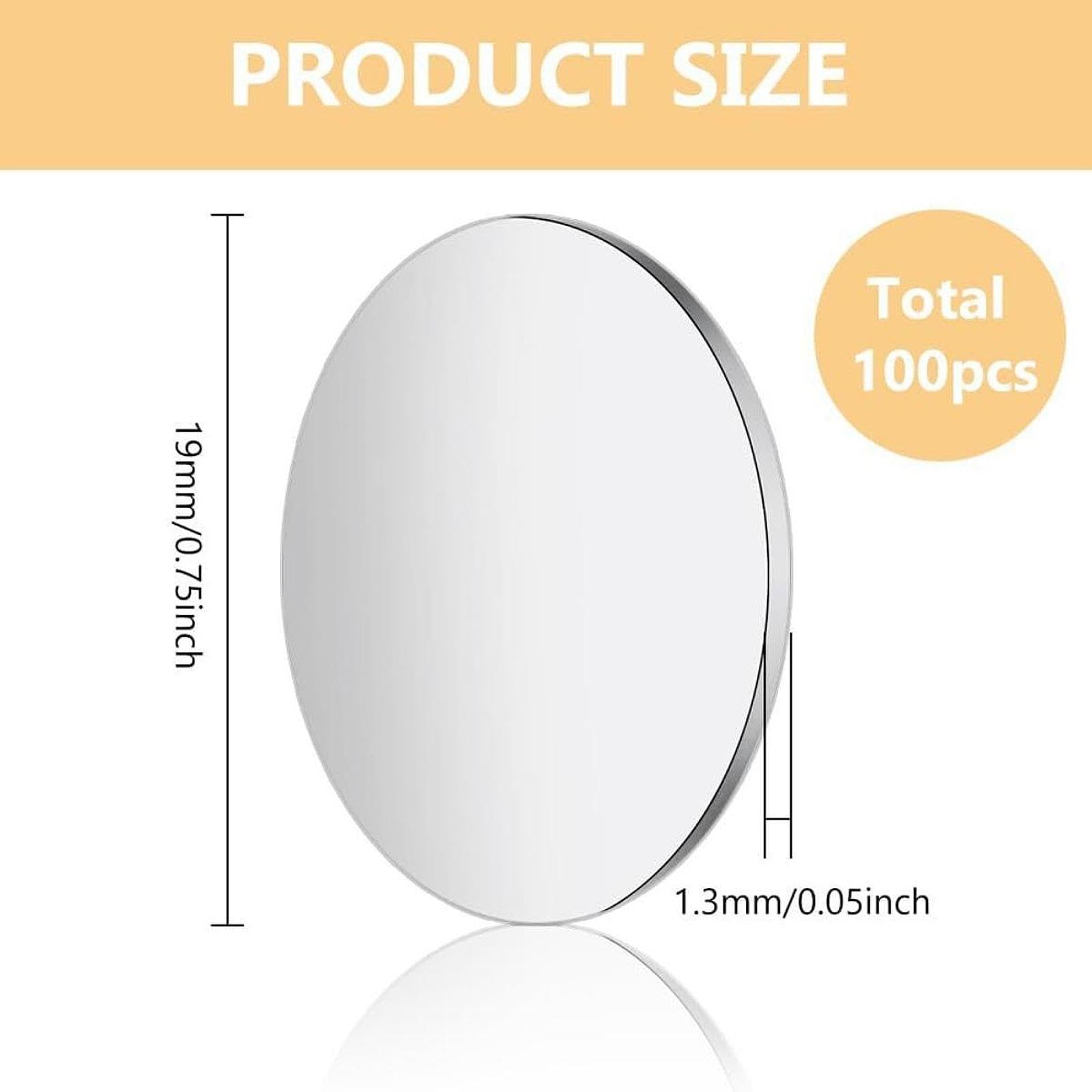 B Baosity 100 Disques En Acier Inoxydable pour La Fabrication de Bijoux, Estampage, étiquettes Rondes