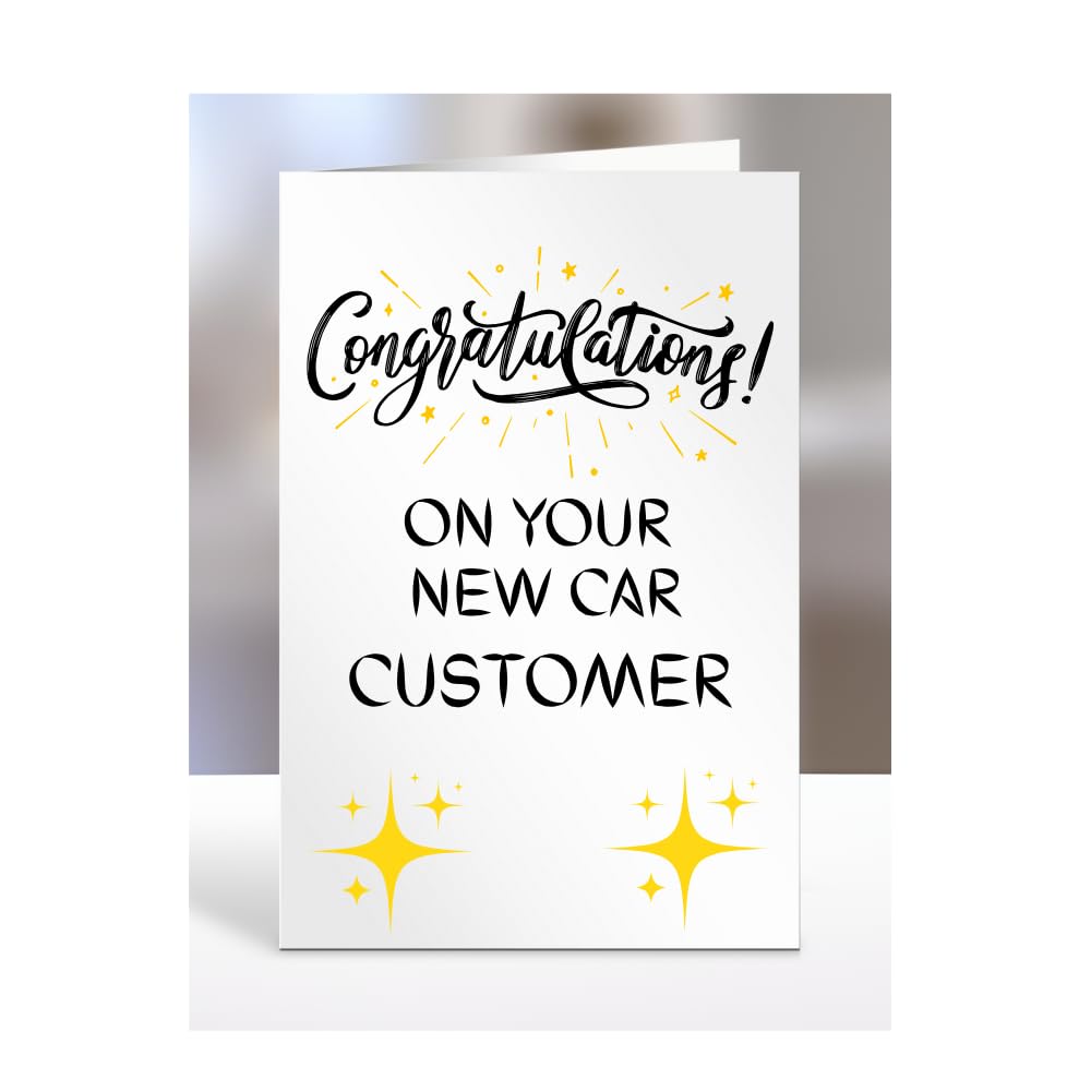 Congratulations on your new car Customer Card, Gifts for Men, Women, Presents for Man, Woman or Person, Greetings Card, A5-126_63