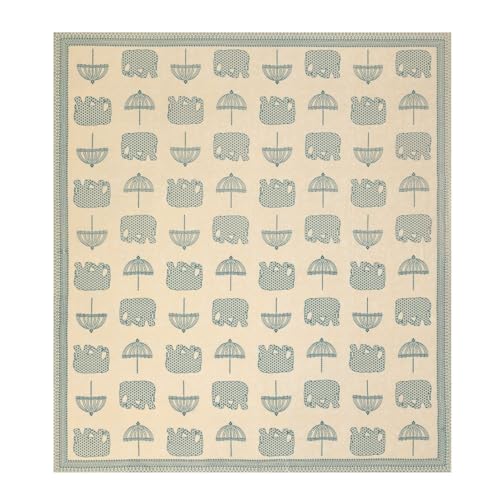 Image of Living Roots Ethnic Jaipur Block Print Double Cotton Bedsheet & 2 Pillow Covers, for Mattress Upto 6 inches Thick, No Colour Bleeding, Blue Colour, King Size 90 * 108 inches, 120TC (601-C)