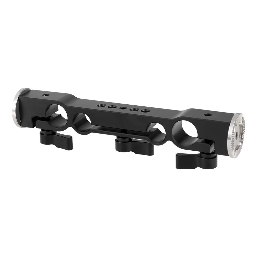 CAMVATE Morsetto per asta a doppia porta da 15 mm e 19 mm con attacco a rosetta M6 per supporto spalla