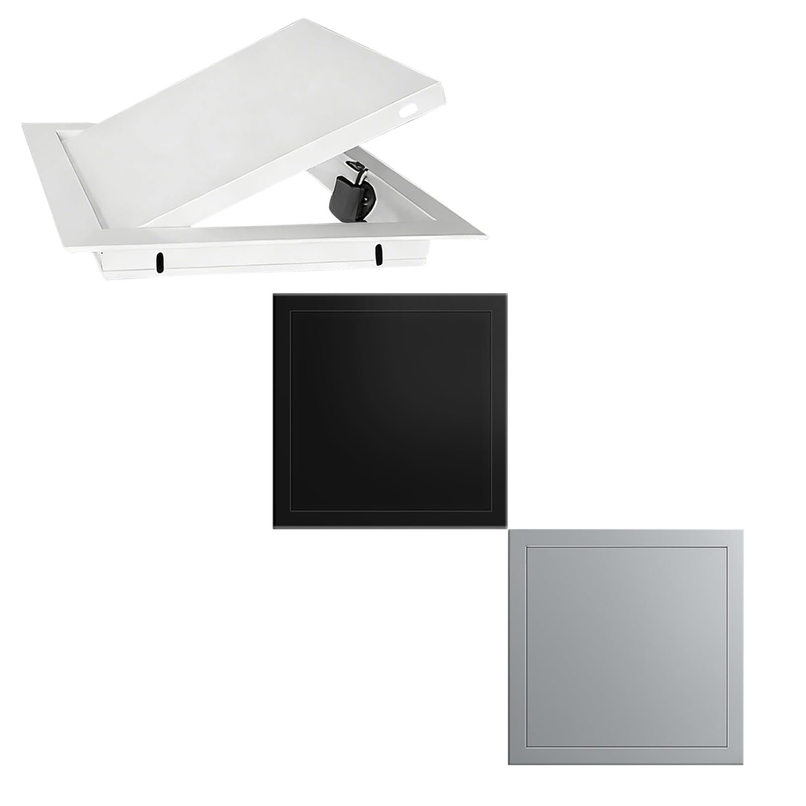 35x55cm,45x50cm,55x55cm,60x60cm,Coperchio Di Ispezione In Metallo Bianco, Sportello Di Ispezione For La Manutenzione Dei Tubi, Installazione Fai-da-te(White,45x55cm)