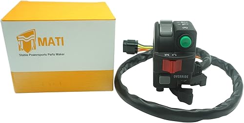 Miniatura 6 de M MATI Interruptor de anulación de faros delanteros de arranque y parada izquierda para Suzuki KingQuad 450 LT-A450 AXi 4x4 LT-A450X 2007-2010