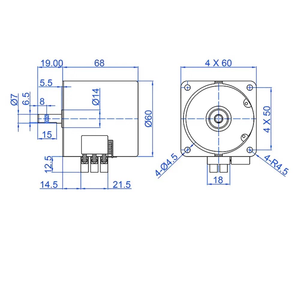 Unique India 68KTYZ 220V AC 28W Synchronous Gear Motor 2.5rpm - Image 3 thumbnail