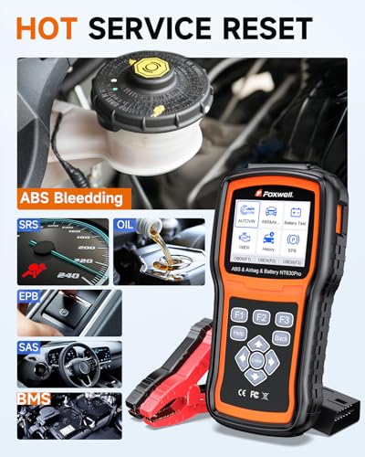 Image of 2026 2-in-1 FOXWELL NT630 Pro ABS SRS Scan Tool & Battery Tester, Upgraded from NT630 Plus, OBD2 Scanner with 12V Battery Load Analyzer(100-3000CCA), ABS Bleed, BMS /Oil /SAS /EPB Reset, Live Data