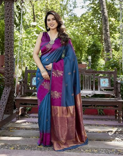 Image of Yashika Women's Banarasi Kanjivaram Art Silk Saree Set with Blouse |saree for Women | Saree | New Sari | Saree