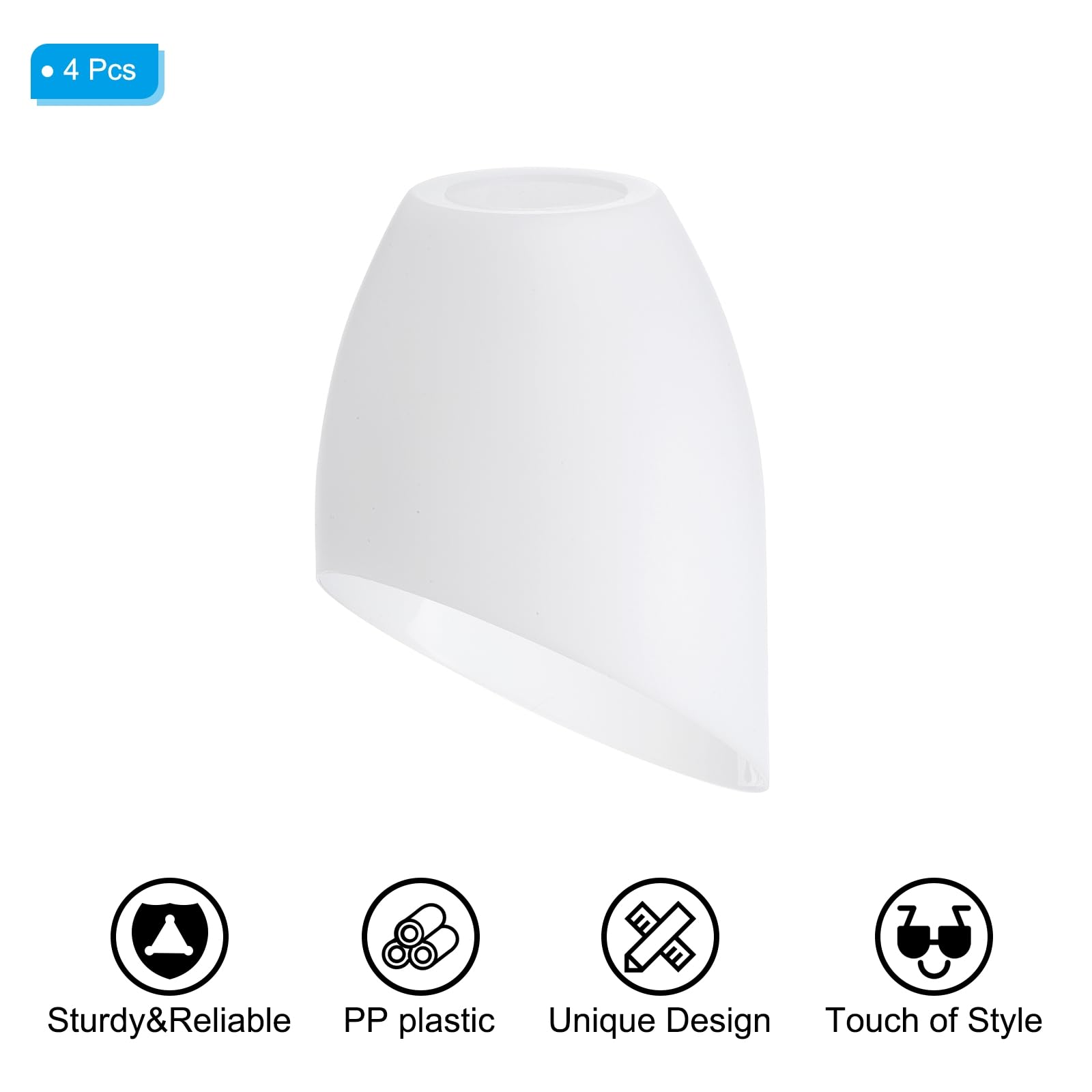 PATIKIL 5.3" High 4.3" Diameter 1.7" Fitter Plastic Lampshade - Image 3