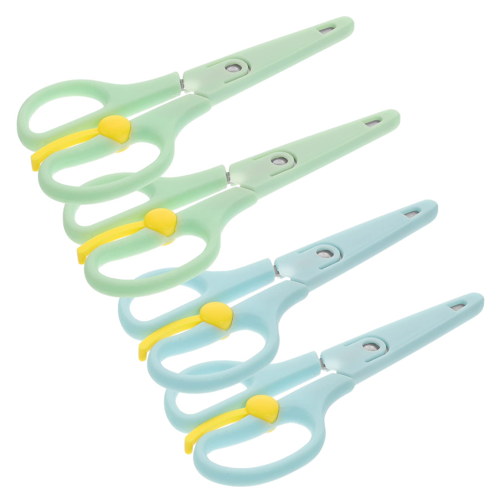 Angoily 16 Pezzi Forbicine Sicure per Forbici in Acciaio Inossidabile con Punta Smussata per Scuola Scrapbook e Design Ergonomico Antiscivolo Piccole e Leggere per Adulti