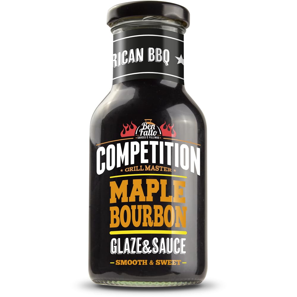 GLAZE & SAUCE MAPLE BOURBON Competition Benfatto Glassa per BBQ con sciroppo d’acero e whisky bourbon
