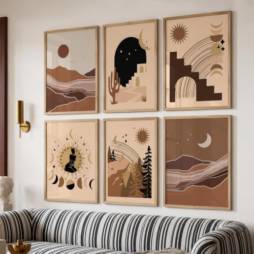 Image of kotart Premium Digital Paintings with Frame for Home Decoration - Painting for Living Room Bedroom Office Room Decor - Painting for Wall Decoration - Pack of 6 (Art 9, 19x25 inch)