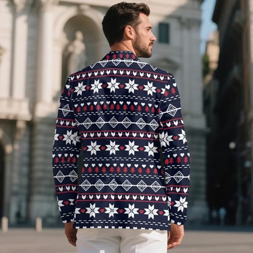 INSTANTARTS Casual Blazer for Men One Button Regular Fit Casual Blazer for Men Long Sleeve Lined Collar Sport Coats Stylish2