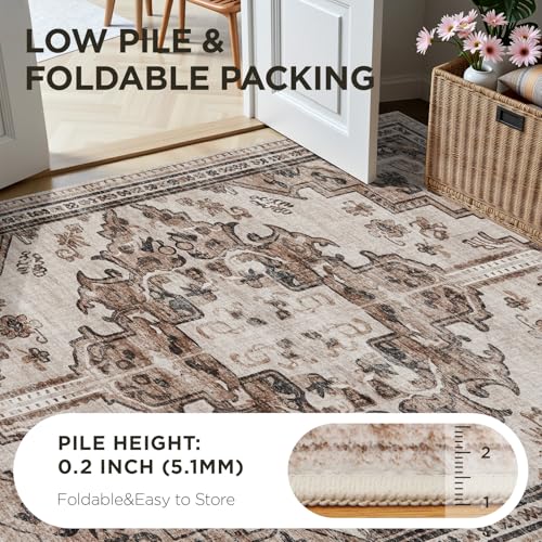 Tapis vintage antidérapant et lavable pour sécuriser le salon - 8