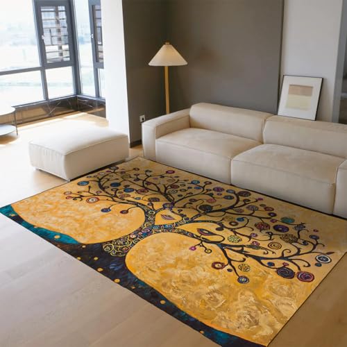 Tapis de salon abstrait doux et lavable pour la maison - 3