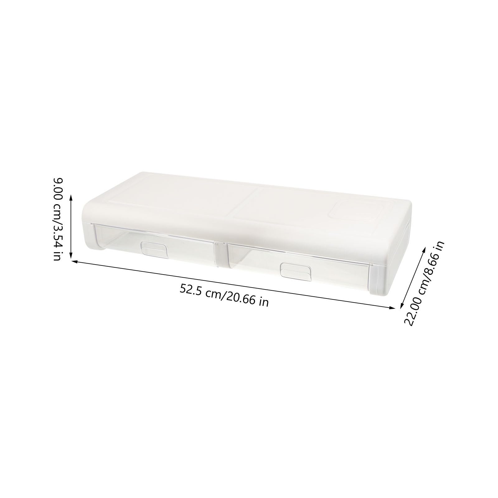 Homoyoyo Supporto per Monitor in Plastico Bianco con Cassettino Portaoggetti, Alza Monitor per Uffici e Back To School Party, Organizer Scrivania Multifunzione
