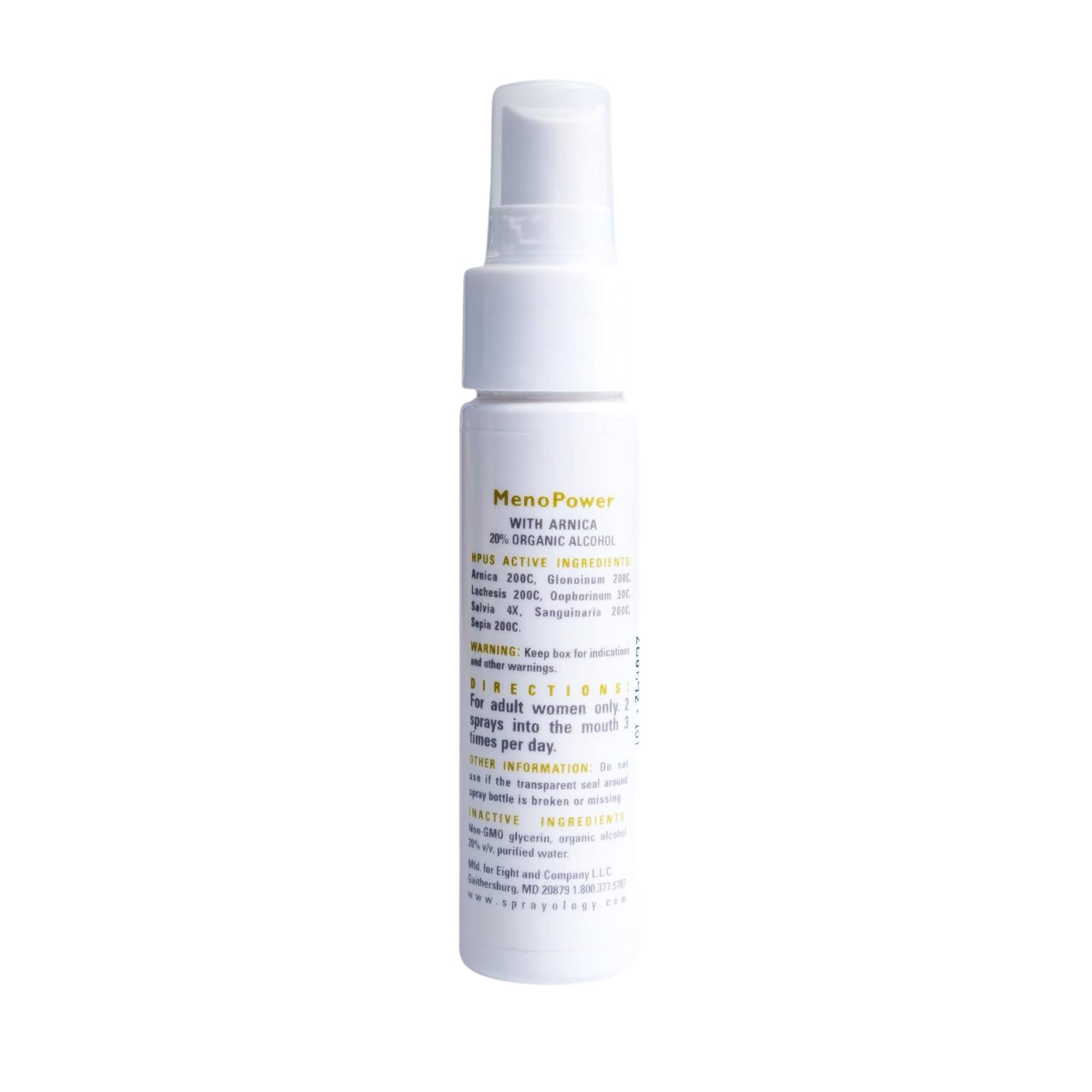 Sprayology MenoPower Homeopathic Menopause Relief Spray, Natural Hot Flash & Mood Support, Fast-Acting Oral Spray for Women, Gluten-Free, Lactose-Free, Natural Homeopathic, 30-Day Supply (1.38 fl oz)
