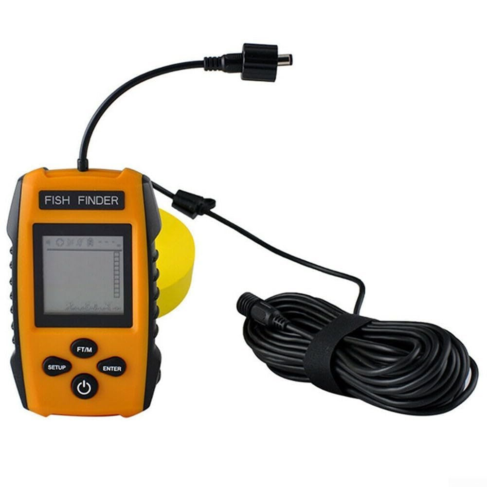 Cercatore di pesci wireless con sonar di profondità di 100 m e rilevatore subacqueo di angolo del fascio di 45 gradi per barca da pesca d'acqua dolce salata per kayak caccia sul ghiaccio sistema di