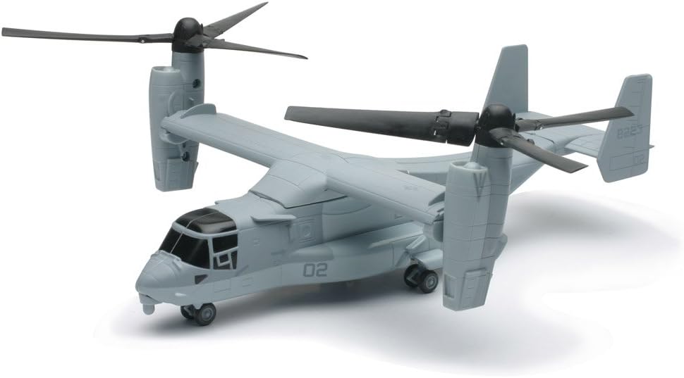 Scale 1:72 Scale, Die Cast Bell Boeing V-22 Helicopter (Grey), Kid