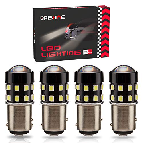 BRISHINE 4-Pack 1000 Lumens Super Bright 1157 2057 2357 7528 BAY15D LED Bulbs