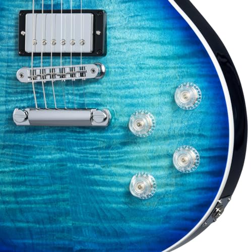 Gibson Les Paul Modern Figured Cobalt Blue – Guitare Électrique à Coupe Simple - Les Beatles, Paul McCartney, John Lennon, RIngo Starr, George Harrison Gibson Les Paul Modern Figured Cobalt Blue - Guitare Électrique à Coupe Simple – Image 6