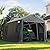 ADVANCE OUTDOOR 10x15 ft Shelter Storage Shed Steel Metal Peak Roof Portable Garage Carport for Motorcycle, Boat or Garden Tools with 2 Roll up Doors & Vents, Gray