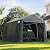 ADVANCE OUTDOOR 10x15 ft Shelter Storage Shed Steel Metal Peak Roof Portable Garage Carport for Motorcycle, Boat or Garden Tools with 2 Roll up Doors & Vents, Gray