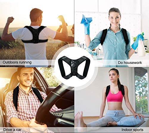 MCIGICM New Version Posture Corrector for Women and Men,Upper Back Brace Adjustable Back Straightener and Providing Pain Relief from Neck, Back & Shoulder (It's Not Suitable For Obese Customer)