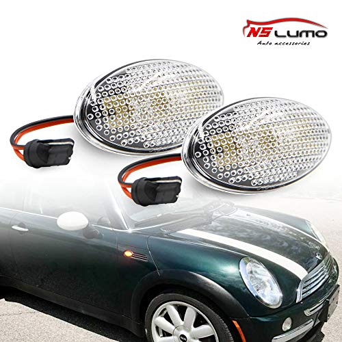 Newsun - lámpara de intermitente lateral negro ahumado con luces LED ámbar, ajuste original