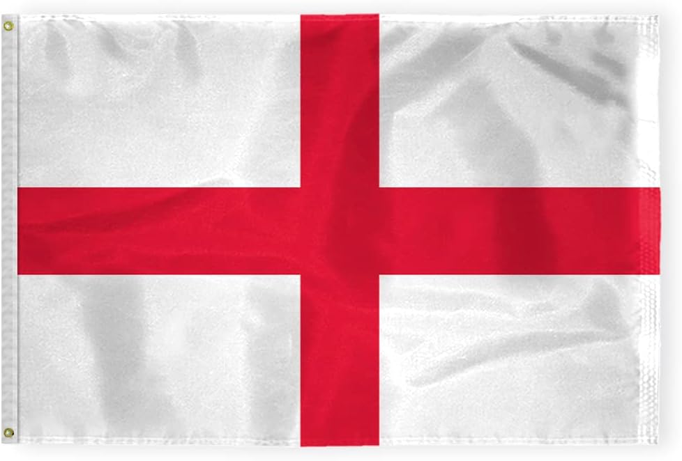 AGAS England Flag 2x3 ft Outdoor 200D Nylon Double Stitched Hem Never Rust Brass Grommets Canvas Header English National Flag
