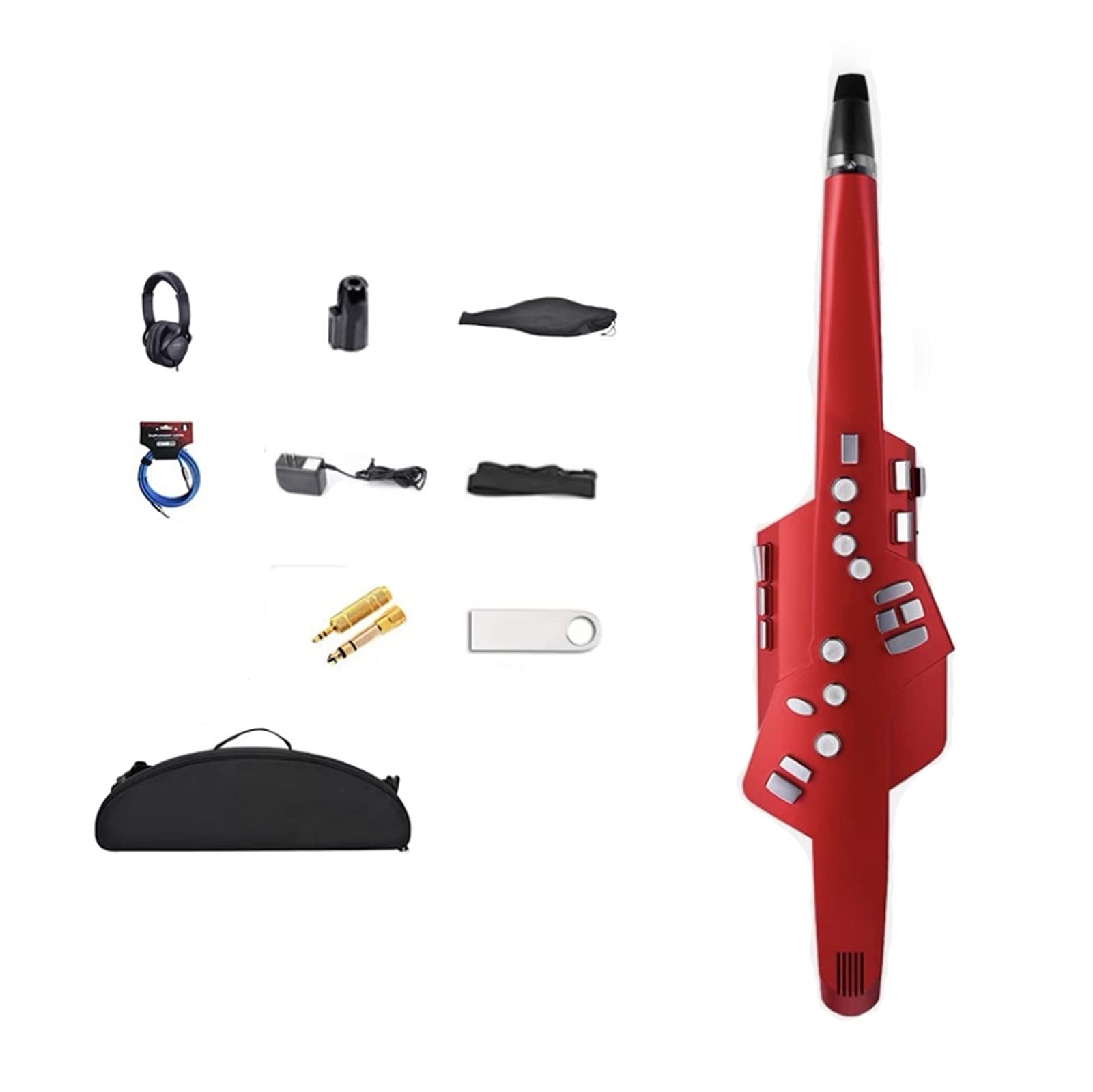 Saksofon studencki Elektryczny Instrument Wiatrowy Elektryczny Saksofon Samocząca Wydajność Instrument Wiatrowy Odpowiedni Dla Dorosłych instrument dęty (Color : Crimson)