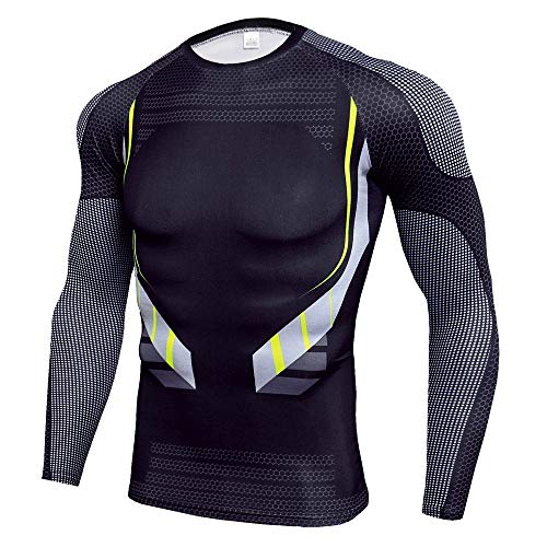 Image of OEBLD Compression Pants Men Thermal Underwear Set Base Layer Dry Tights Gym Running Leggings Long Sleeve Shirt