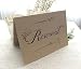 4 Pack- Rustic Reserved Wedding Table Signs - Folded Freestanding Kraft Table Signs (4) - 6.25" x 4.5"