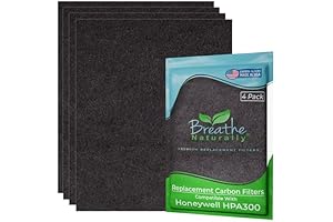 HPA300 Replacement Carbon Prefilter Perfect Fit for Honeywell HPA300 Series Air Purifiers (4-Pack)