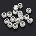 JETEHO 100Pcs Crystal Rhinestone European Beads, Large Hole Rondelle Spacer Beads Fit European Bracelet Snake Chain Charms Bracelet (White)